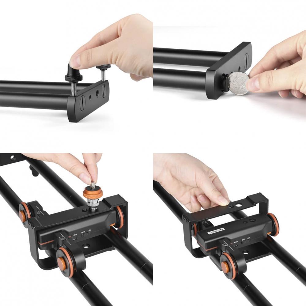  YELANGU YLG0119A 60cm Slider och L4X Autodolly fr filminspelning