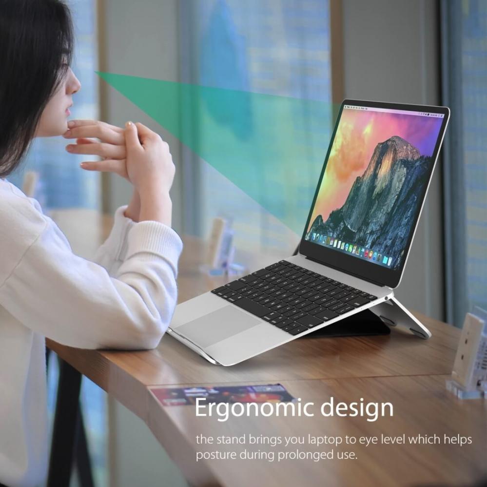 Laptopstativ/laptophållare i aluminium hopvikbar