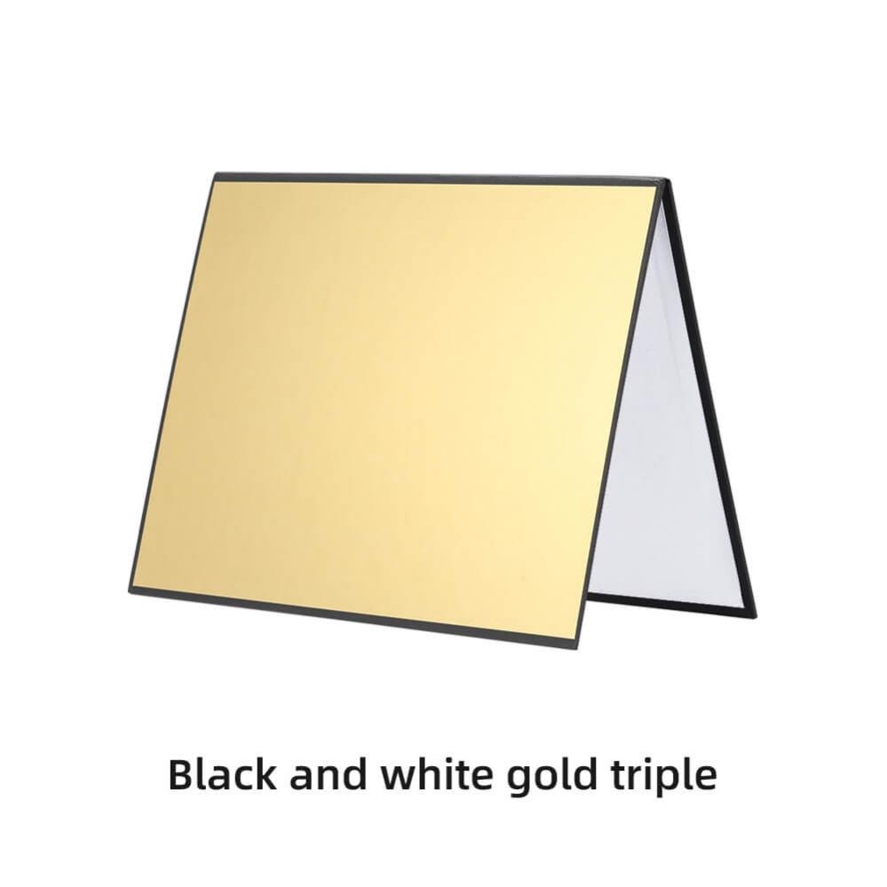  3-i-1 Reflexskärm i A3-format Vit, svart & guld