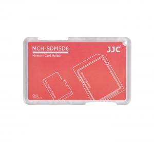  JJC Minneskorthållare röd för 2xSD 4xMSD kreditkortformat