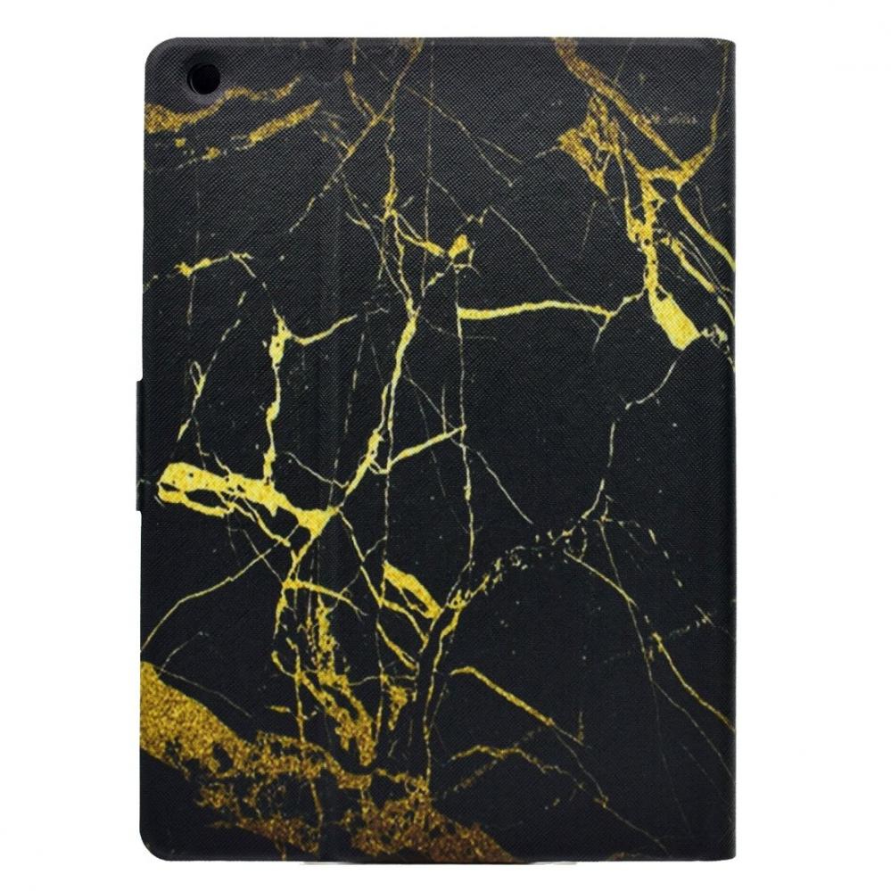 Fodral för iPad 9.7 - Marmomönster guld & svart
