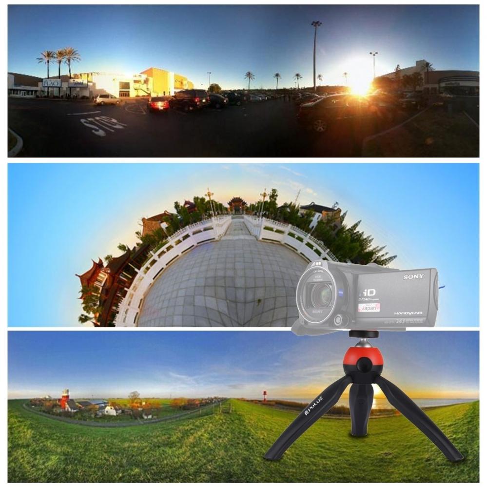 Ministativ med kulledshuvud för DSLR-kameror röd - Puluz