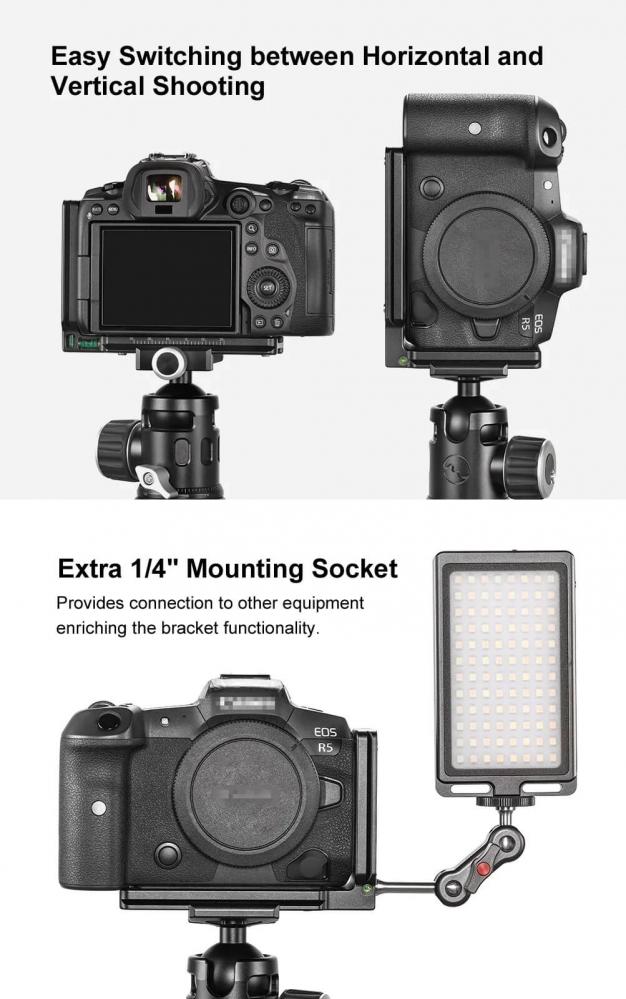 Sunwayfoto L-Bracket universal modell för systemkameror Arca Swiss