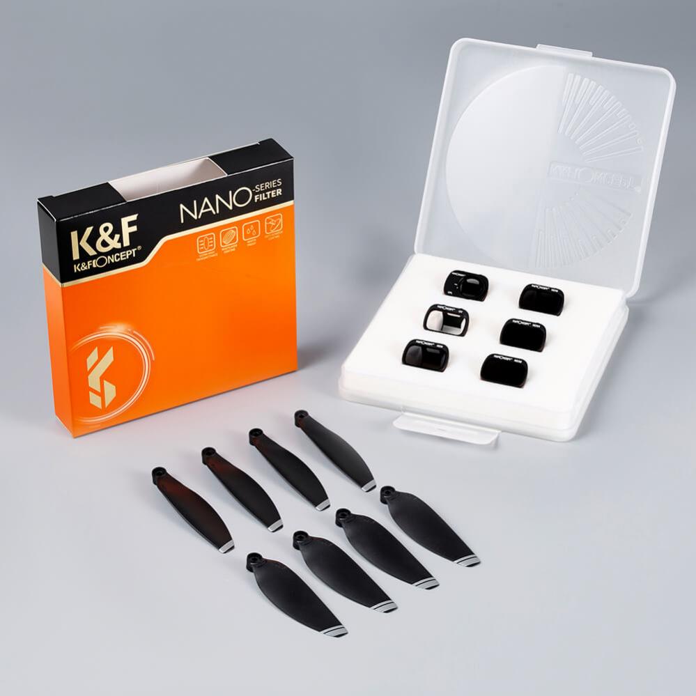  K&F Concept Filter-Kit 6 i 1 ND8 ND16 ND32 ND64 CPL UV fr DJI Mavic Mini 1/2