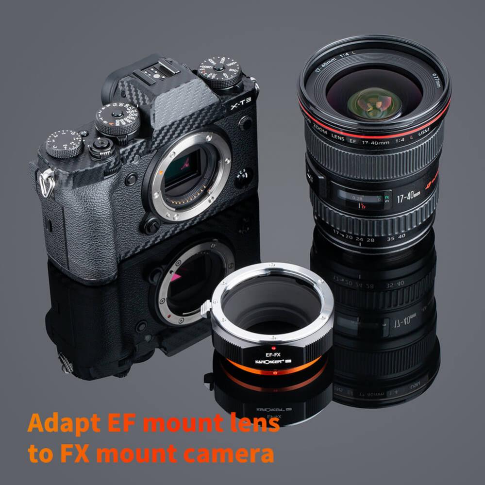  K&F Objektivadapter v2 till Canon EF/EF-S objektiv fr Fujifilm X kamerahus