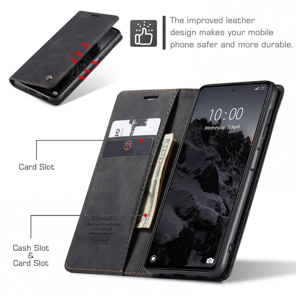  CaseMe Plnboksfodral med kortplats fr Xiaomi Redmi Note 12 5G