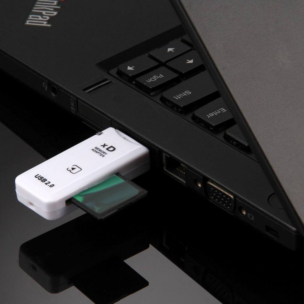  USB 2.0 xD-minneskortlsare (vit)