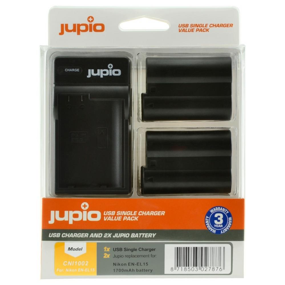  Jupio Batteripaket erstter Nikon EN-EL15