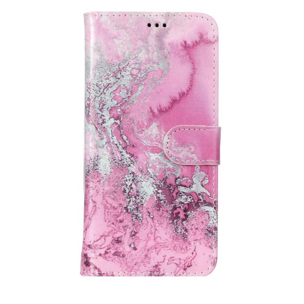  Plnboksfodral fr Galaxy S9 Plus - Rosa med kortplatser och fack