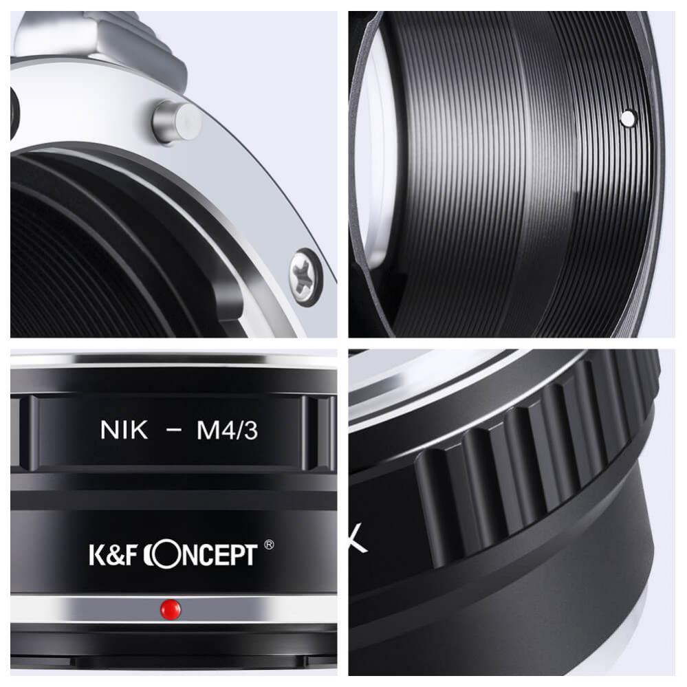  K&F Concept Objektivadapter till Nikon F objektiv fr Micro 4/3 kamerahus