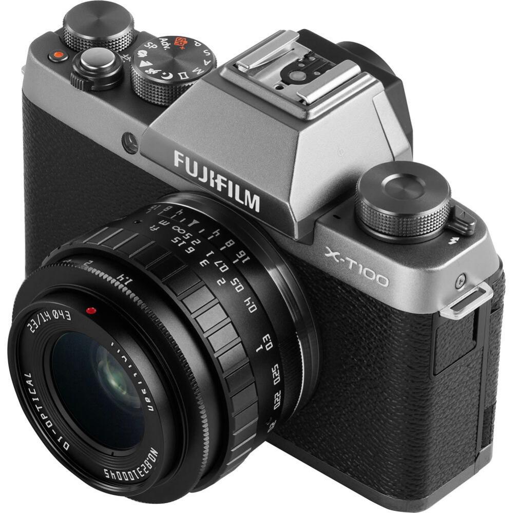 TTartisan 23mm f/1.4 objektiv APS-C för Fujifilm X Svart/silver