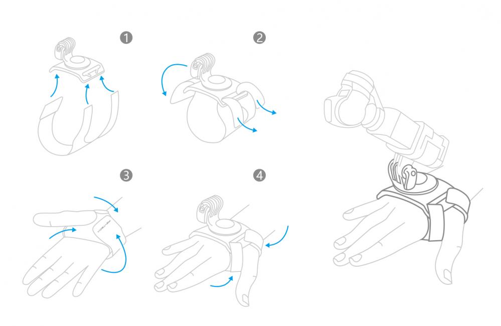  PGYTECH Handledsband fr Actionkameror