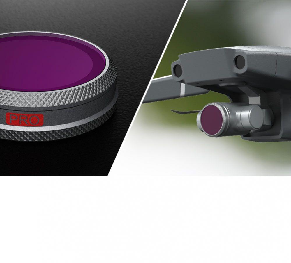 PGYTECH PRO-paket ND för Mavic 2 Zoom: ND8 ND16 ND32 ND64