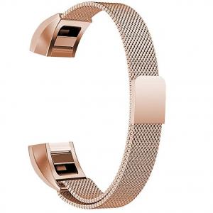  Armband för Fitbit Alta kedja Magnetiskt lås - Roséguld