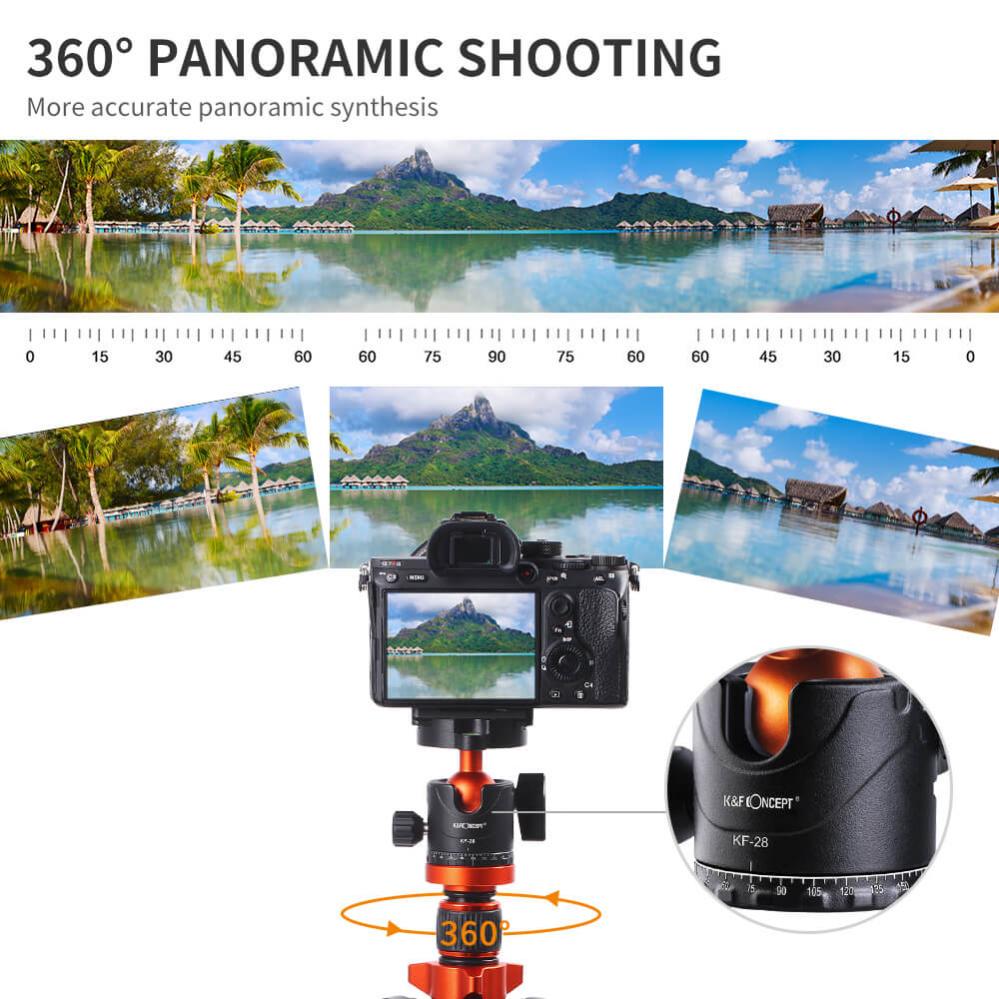 Kamerastativ med Panorama kulled 175cm - K&F Concept