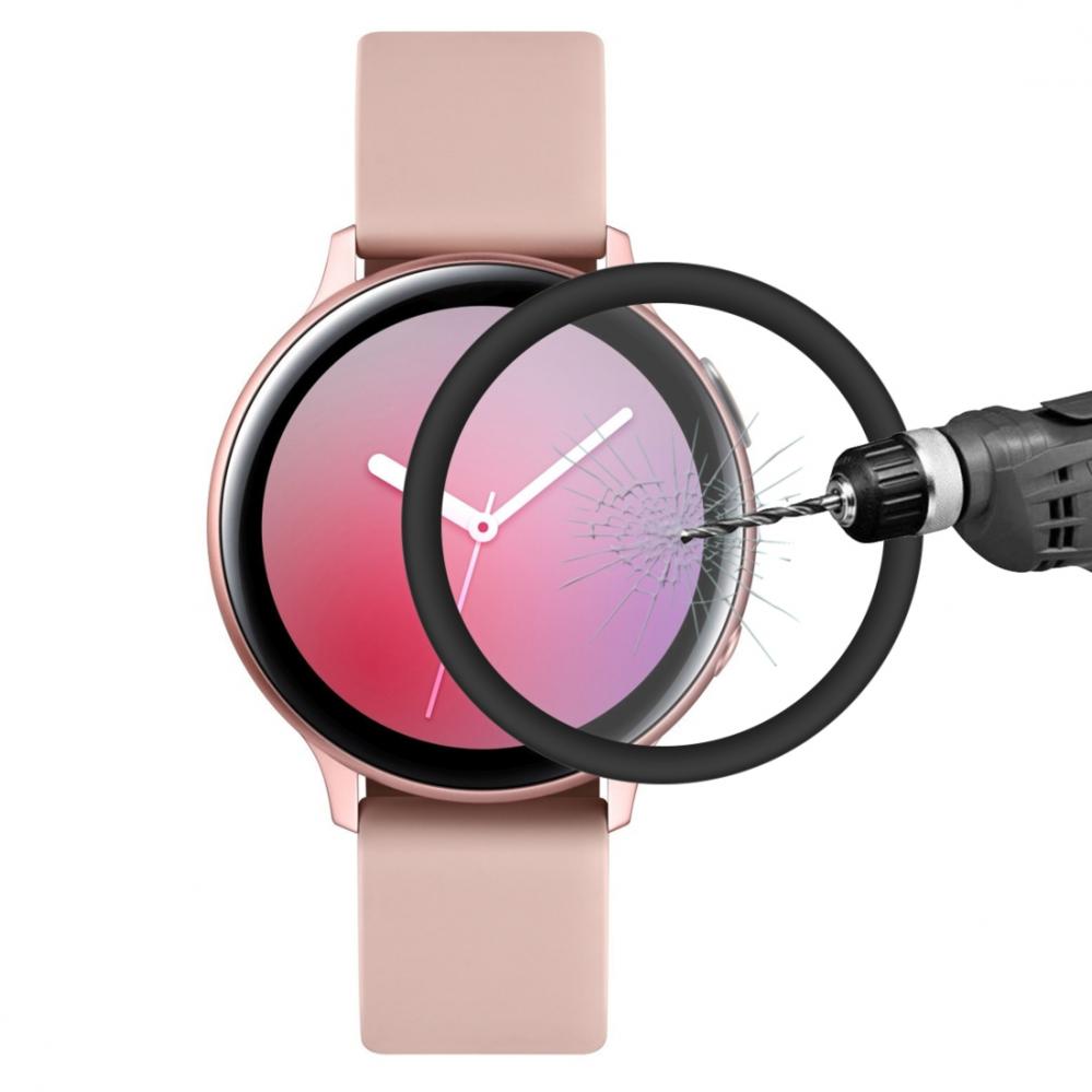 Displayskydd med Svart ram för Galaxy Watch Active 2 40mm