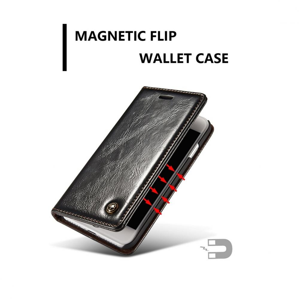 CaseMe Plånboksfodral med kortplats för iPhone 7/8 Svart