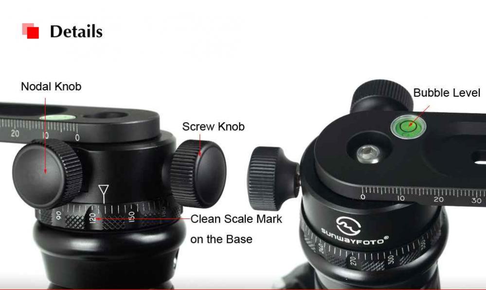 Sunwayfoto CR-30C Panorama-Kit mini med Arca Swiss fäste