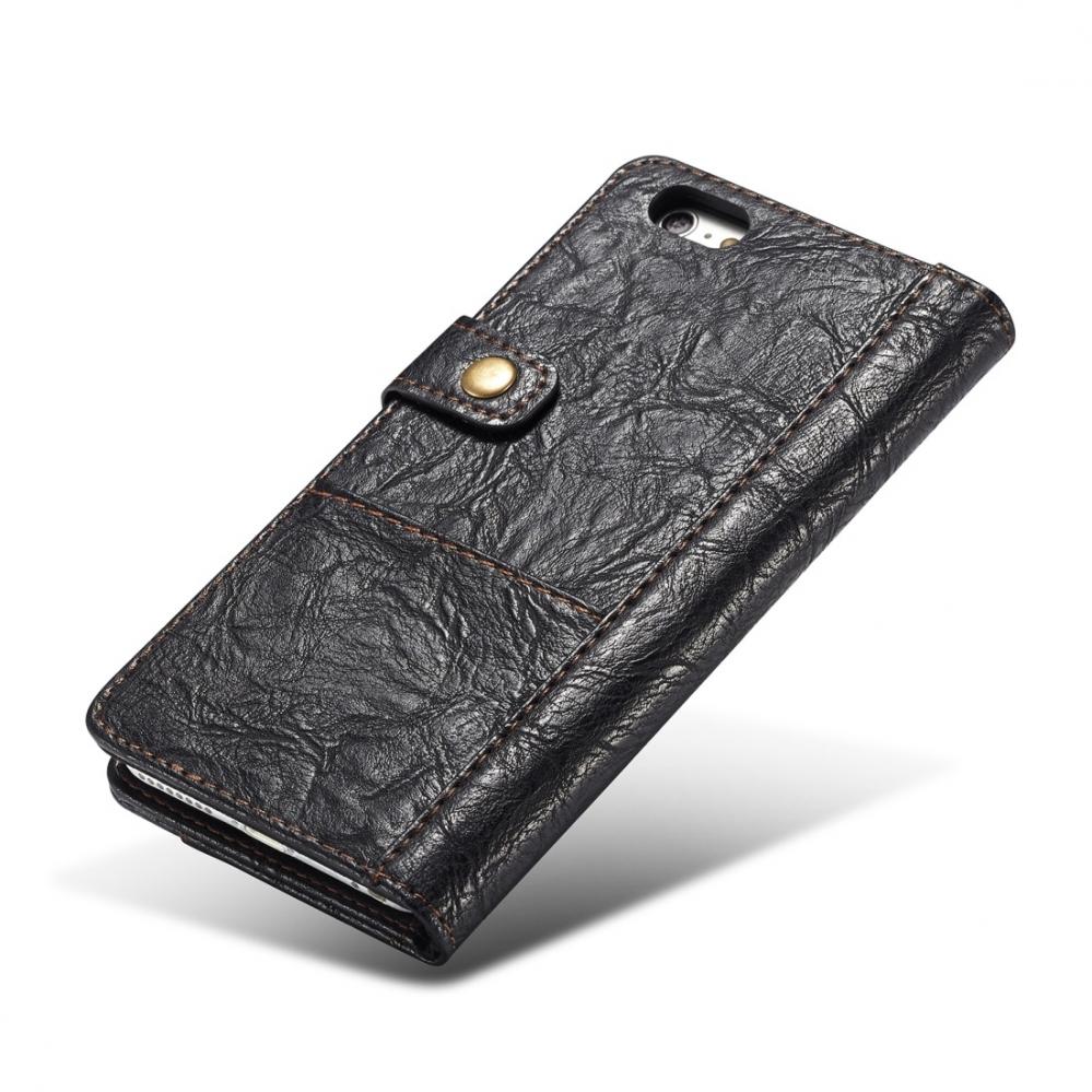 Plånboksfodral med yttre fack för iPhone 6/6S Svart - CaseMe