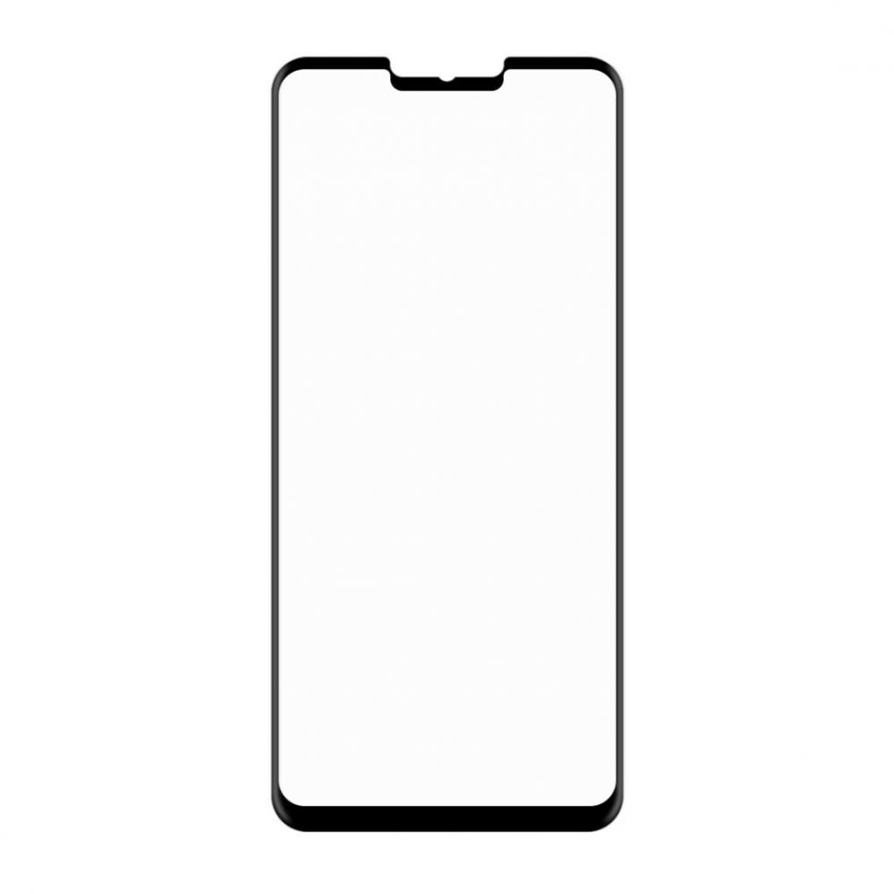 Displayskydd med svart ram för LG G7 ThinQ av härdat glas