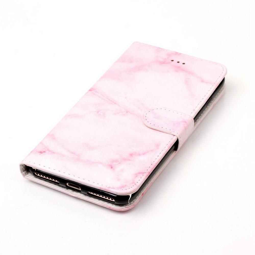 Plånboksfodral för iPhone 8P/7P - Rosa marmor