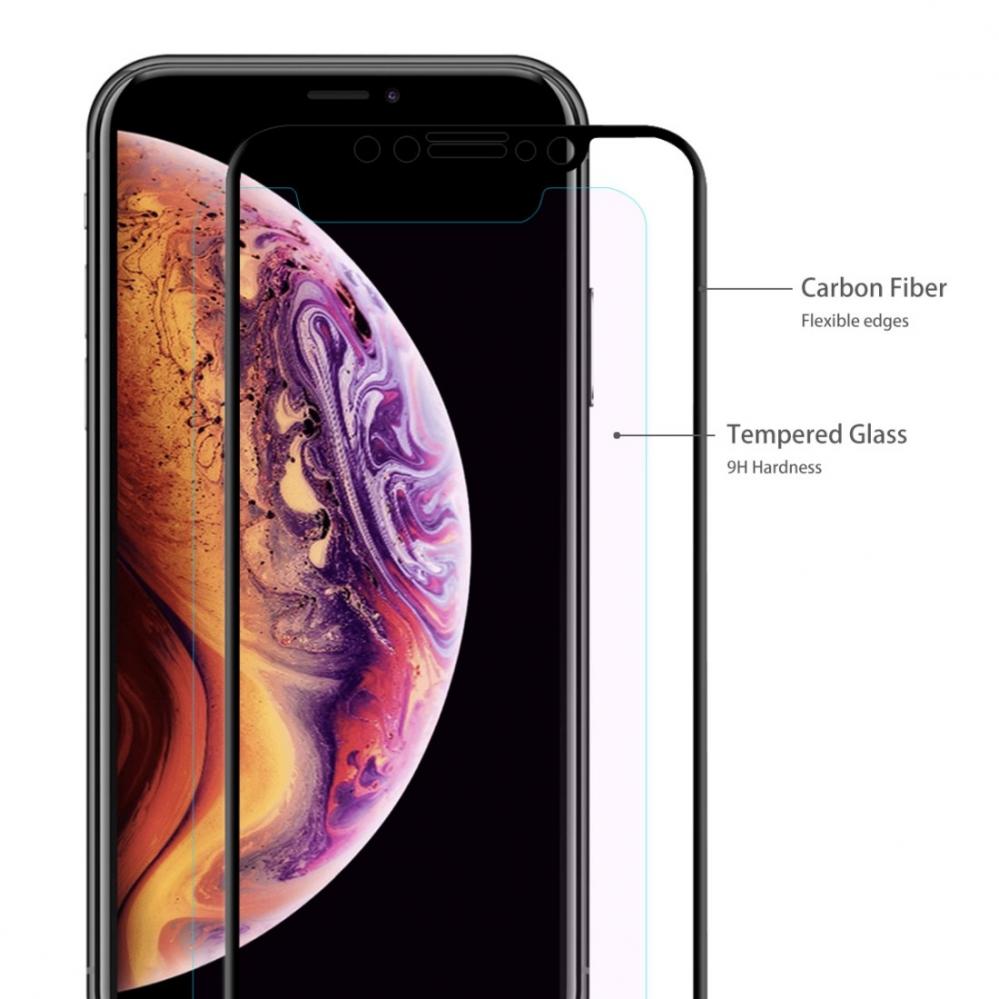 Skärmskydd heltäckande för iPhone 11 Pro Max / XS Max av härdat glas