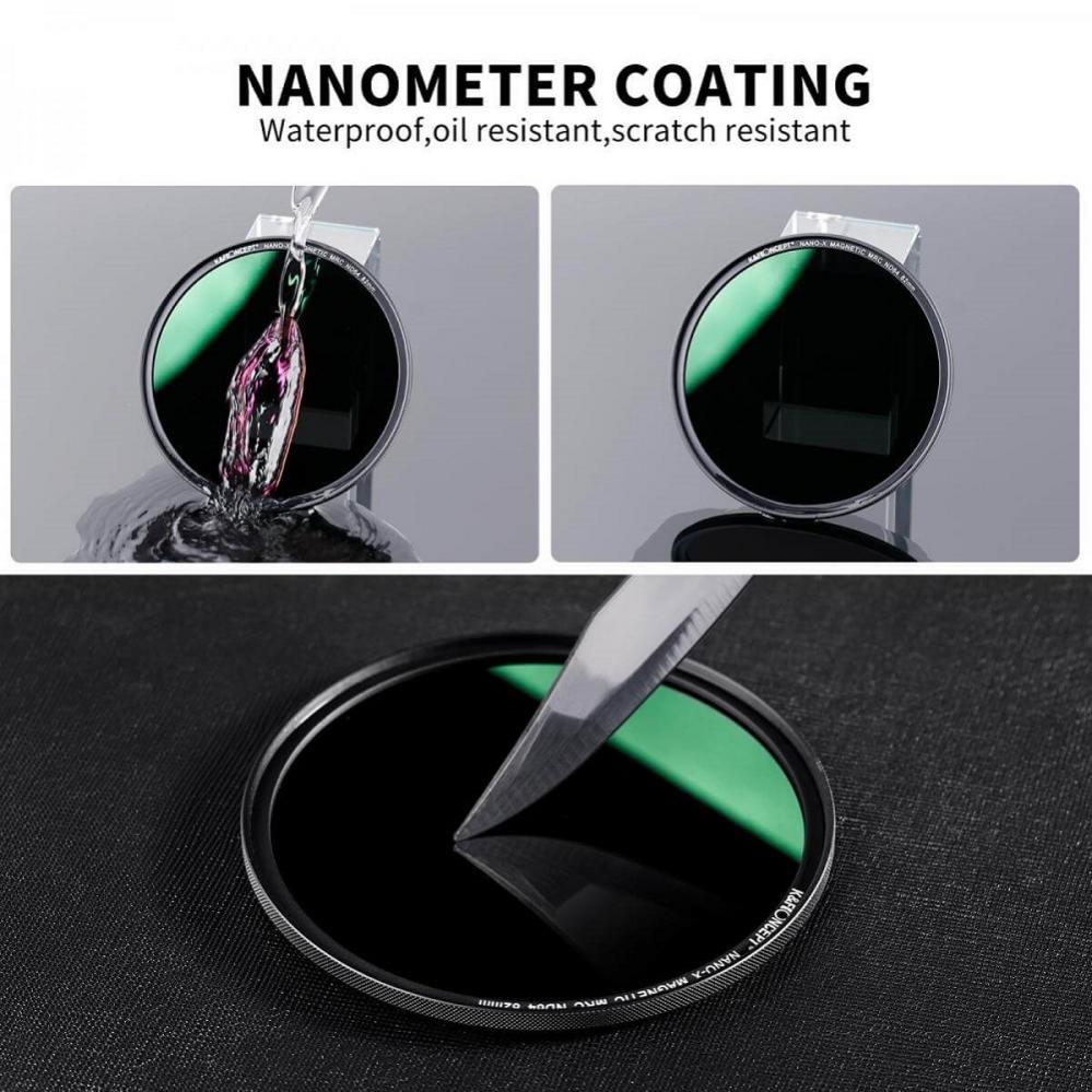 K&F Concept Magnetisk ND-filter ND64 med adapterring & magnetlock