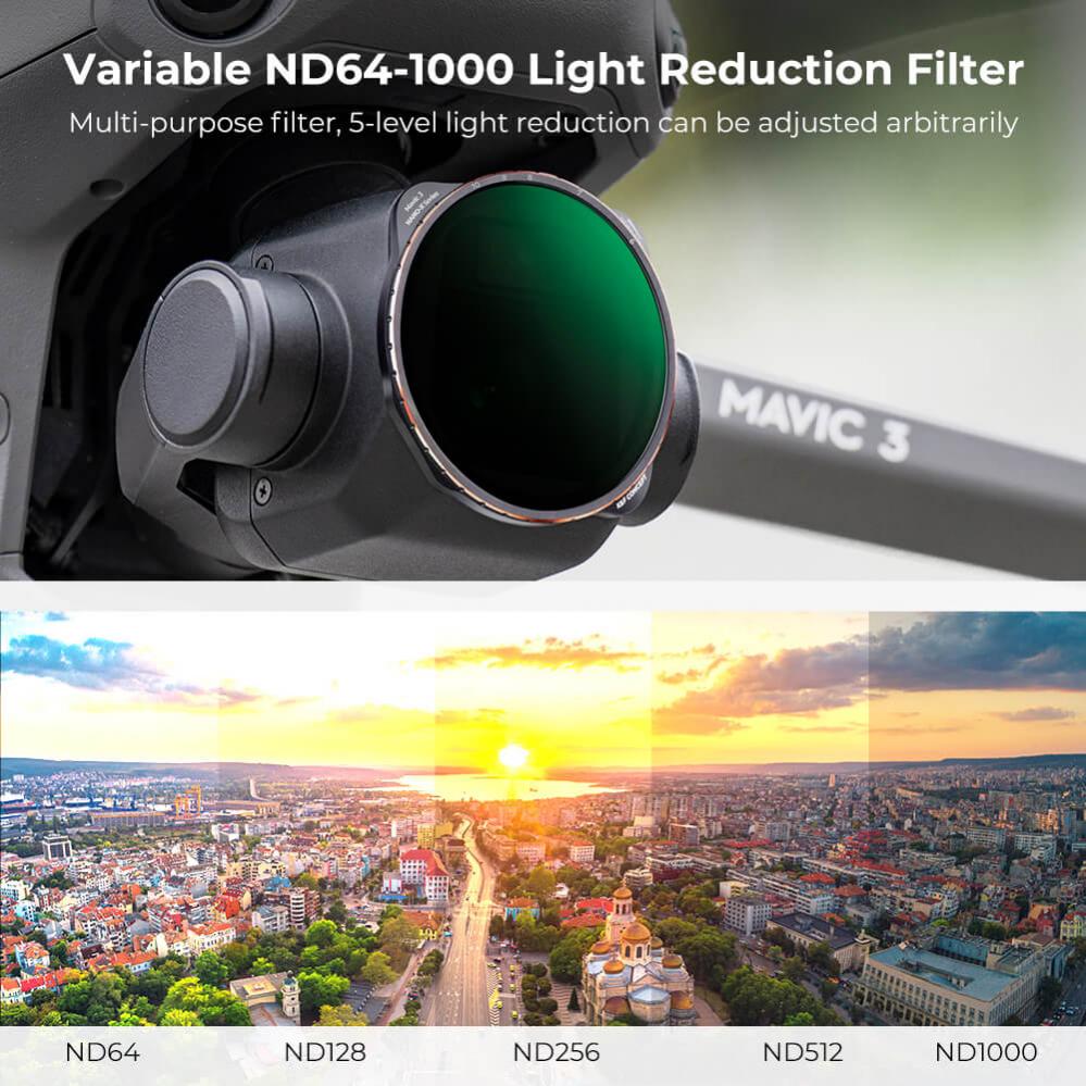  K&F Concept Variabelt ND-filter ND64-ND1000 6-10 stopp fr DJI Mavic 3/Cine