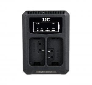  JJC USB-driven dubbel batteriladdare för Nikon EN-EL25