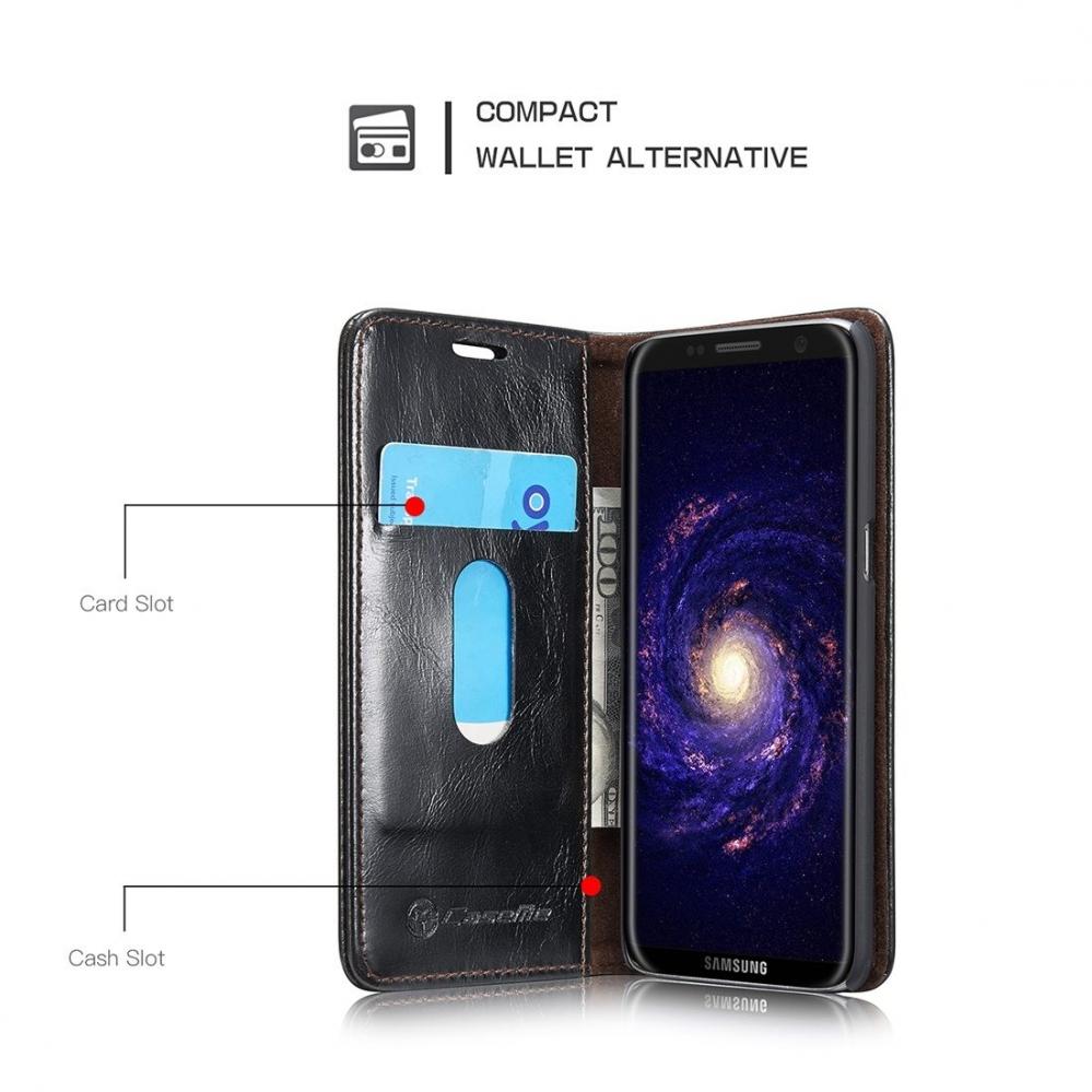  CaseMe Plnboksfodral med kortplats fr Galaxy S8