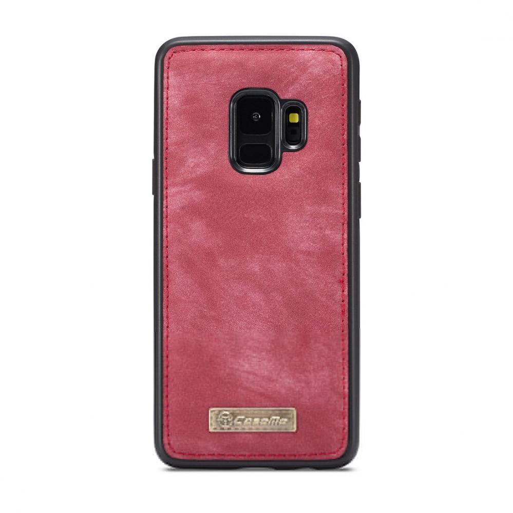  Plånboksfodral med magnetskal för Galaxy S9 Röd - CaseMe