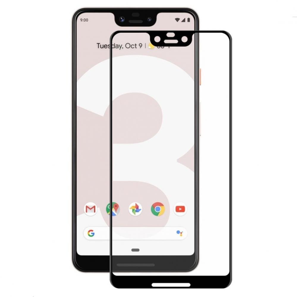 Skärmskydd med Svart ram för Google Pixel 3 XL av härdat glas
