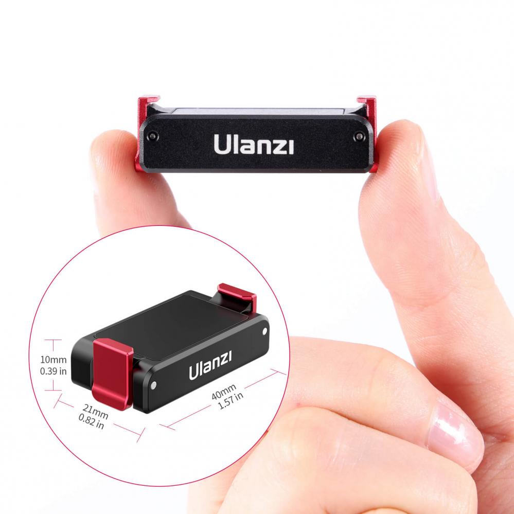 Ulanzi Adapter med 1/4-tum gänga magnetisk fäste för DJI Action 2
