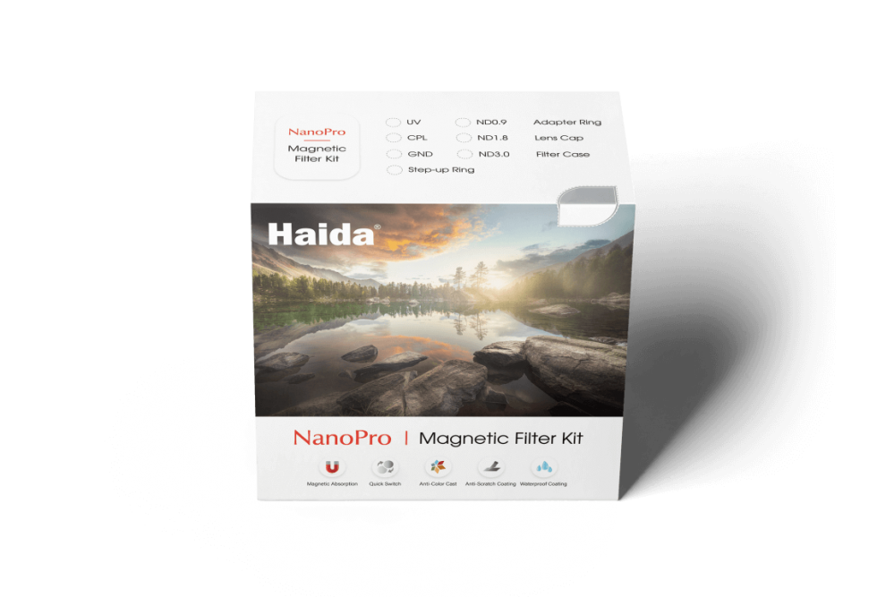  Haida NanoPro 82mm Magnetiskt Filterpaket ND1000 ND64 CPL UV 3x Step-Up