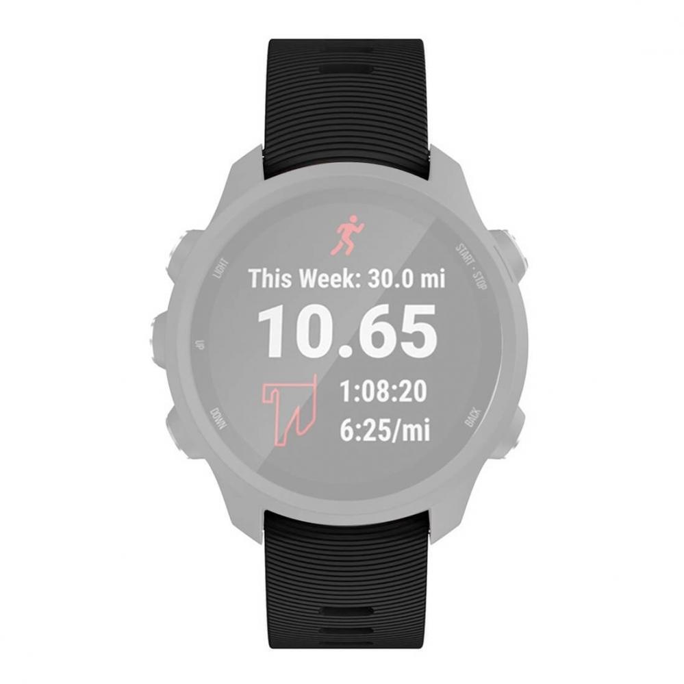 Silikonarmband Svart för Garmin Forerunner 245/645