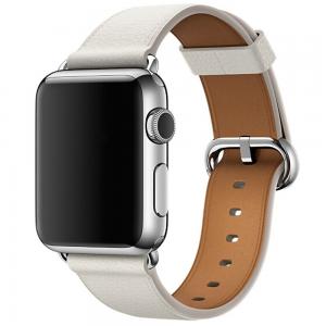  Läderarmband för Apple Watch 38/40/41mm Vit & Brun