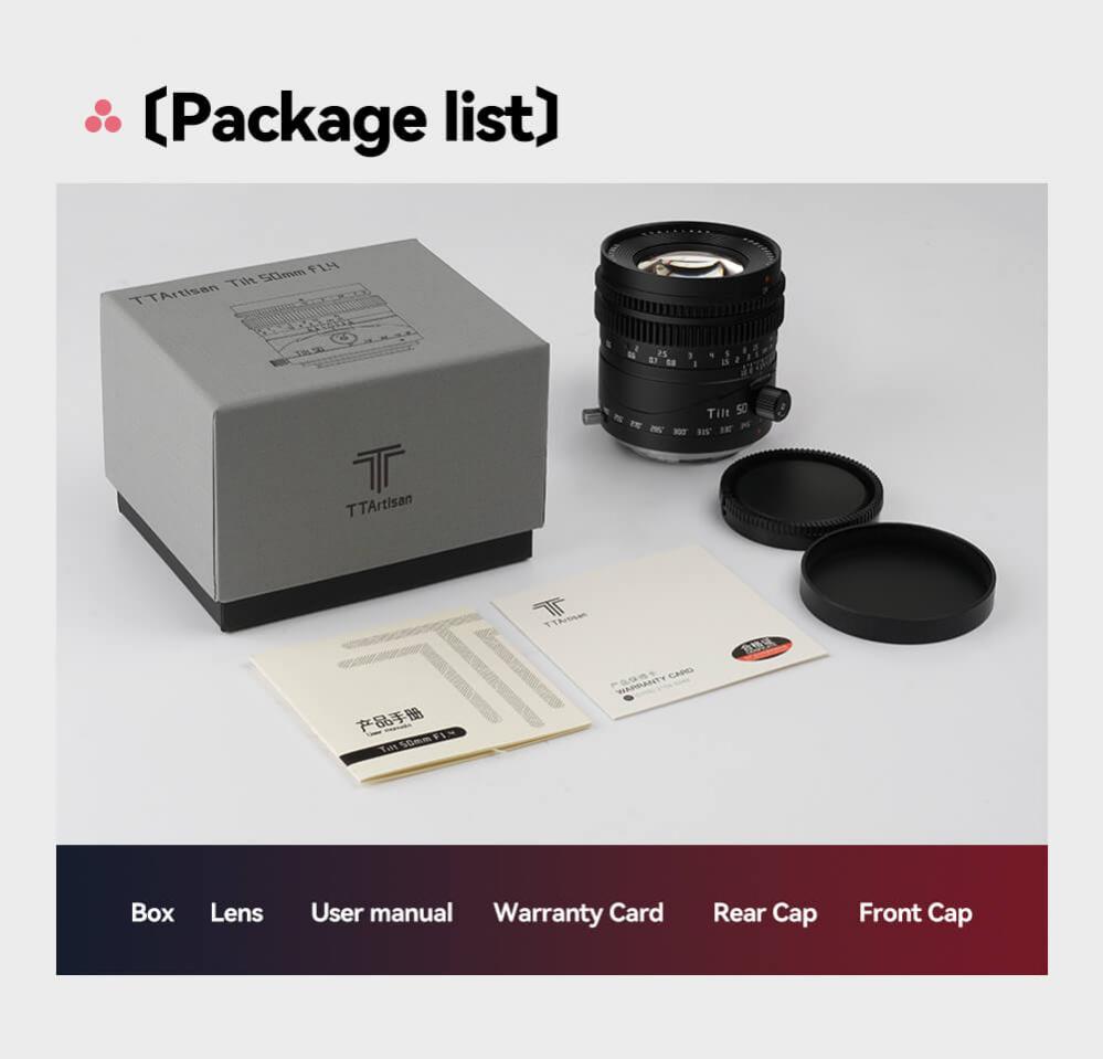 TTArtisan Tilt 50mm f/1.4 objektiv Fullformat för Canon EOS RF