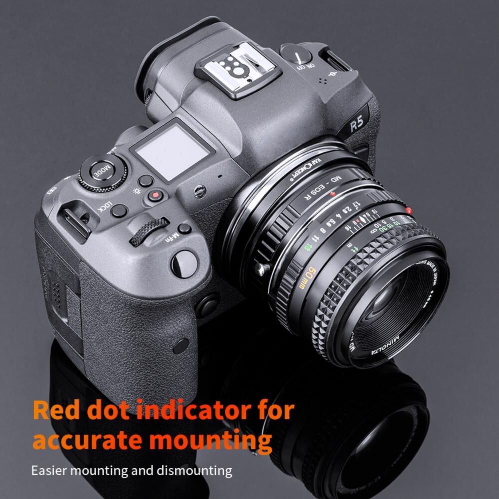  K&F Objektivadapter till Minolta MD objektiv fr Canon EOS R kamerahus