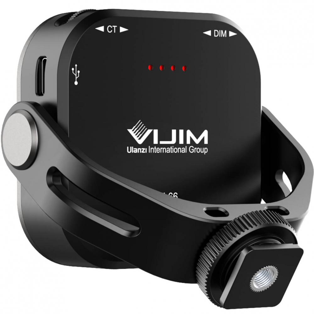 VIJIM Roterbar videolampa för kamera med inbyggt batteri