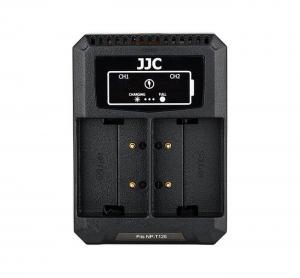  JJC USB-driven dubbel batteriladdare för Fujifilm NP-T125