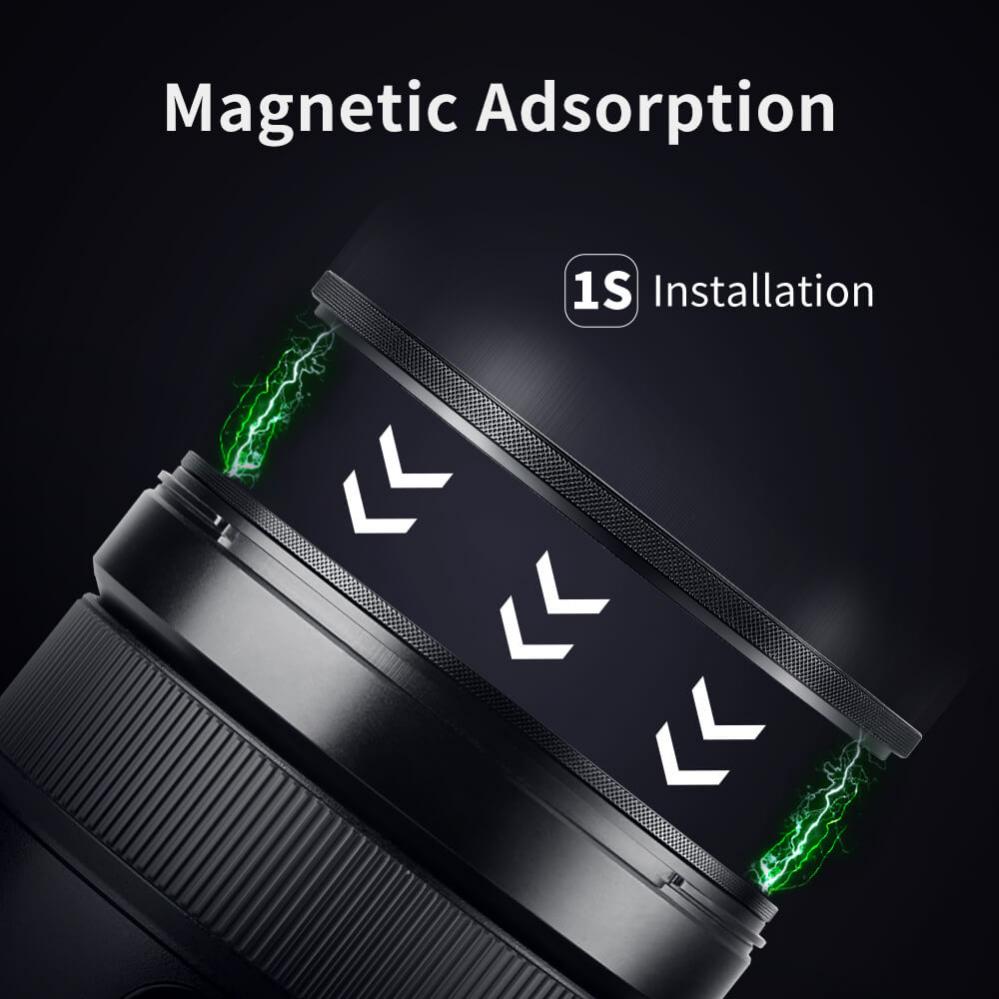 K&F Concept Magnetisk Polarisationsfilter med adapterring & magnetlock
