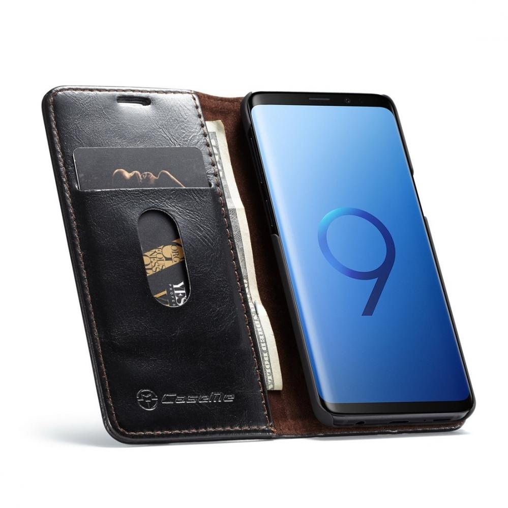  CaseMe Plnboksfodral med kortplats fr Galaxy S9 Svart