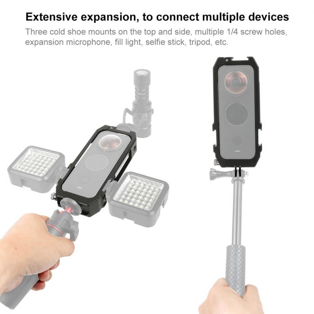 Puluz Kamerabur för Insta360 ONE X2 med blixtskofästen & stativadapter-