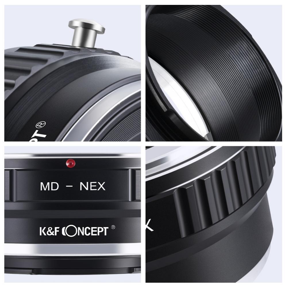 K&F Objektivadapter till Minolta/Konica MC MD objektiv för Sony E kamerahus