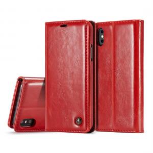  CaseMe Plånboksfodral med kortplats för iPhone X Röd