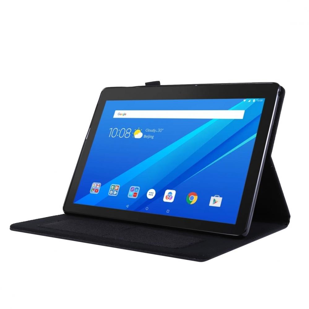  Fodral fr Lenovo Tab E10 10.1 Svart textil