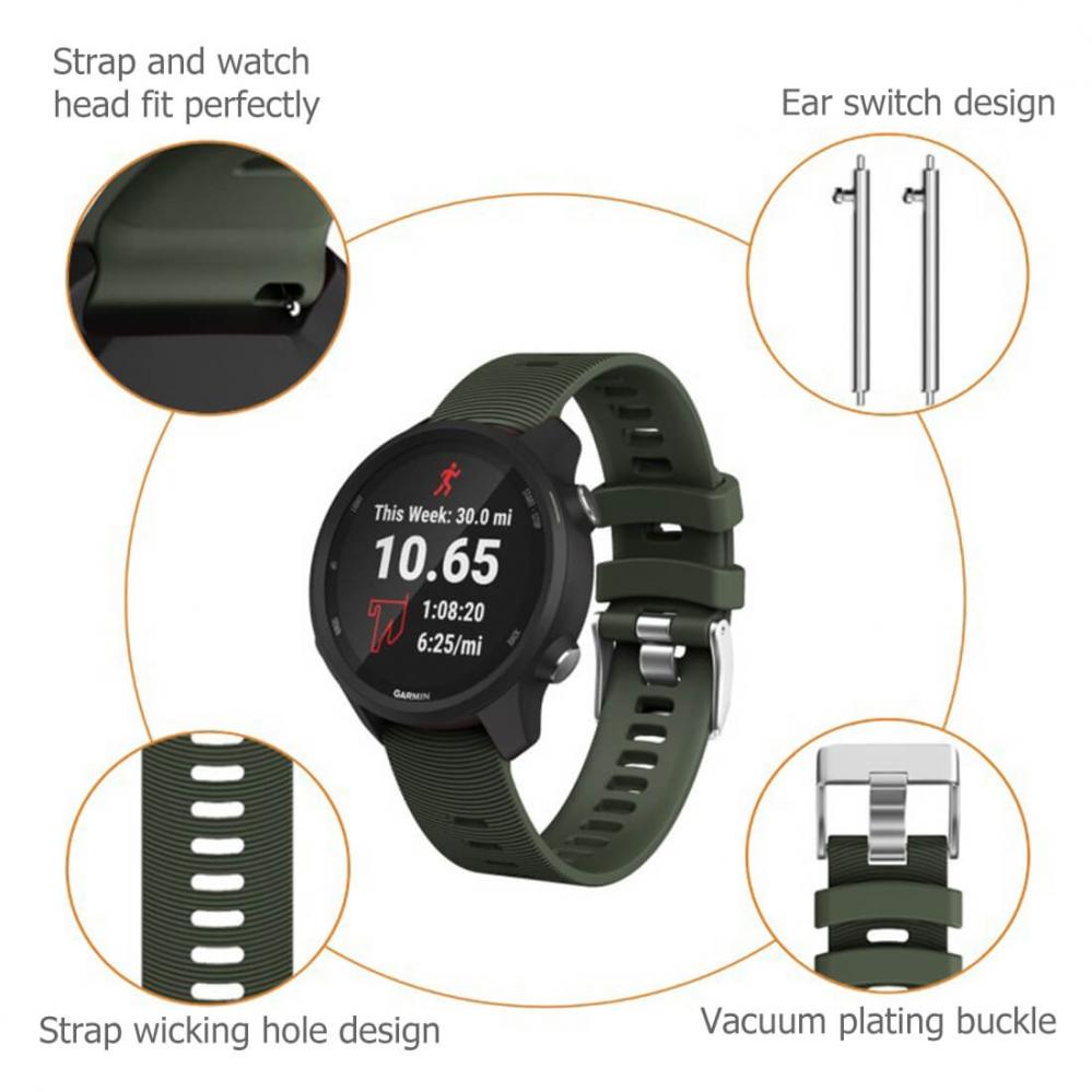  Silikonarmband Armegrn fr Smartwatch Forerunner 245/645