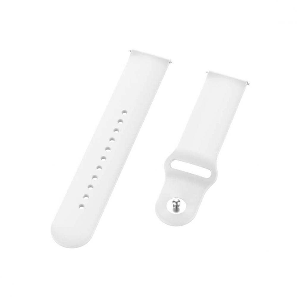 Silikonarmband Vit för för 18mm Watch med stiftspänne 95-160mm