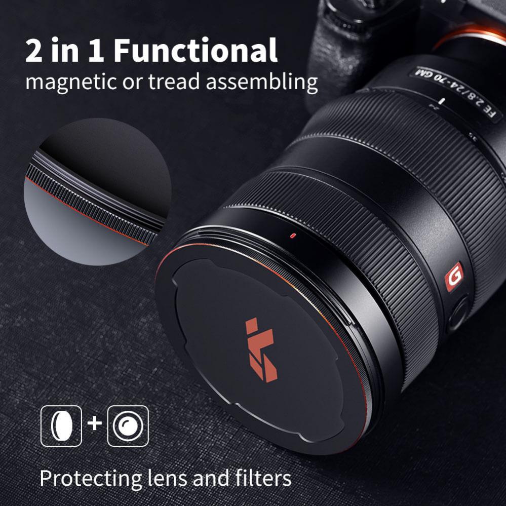  K&F Concept Magnetisk Polarisationsfilter med adapterring & magnetlock