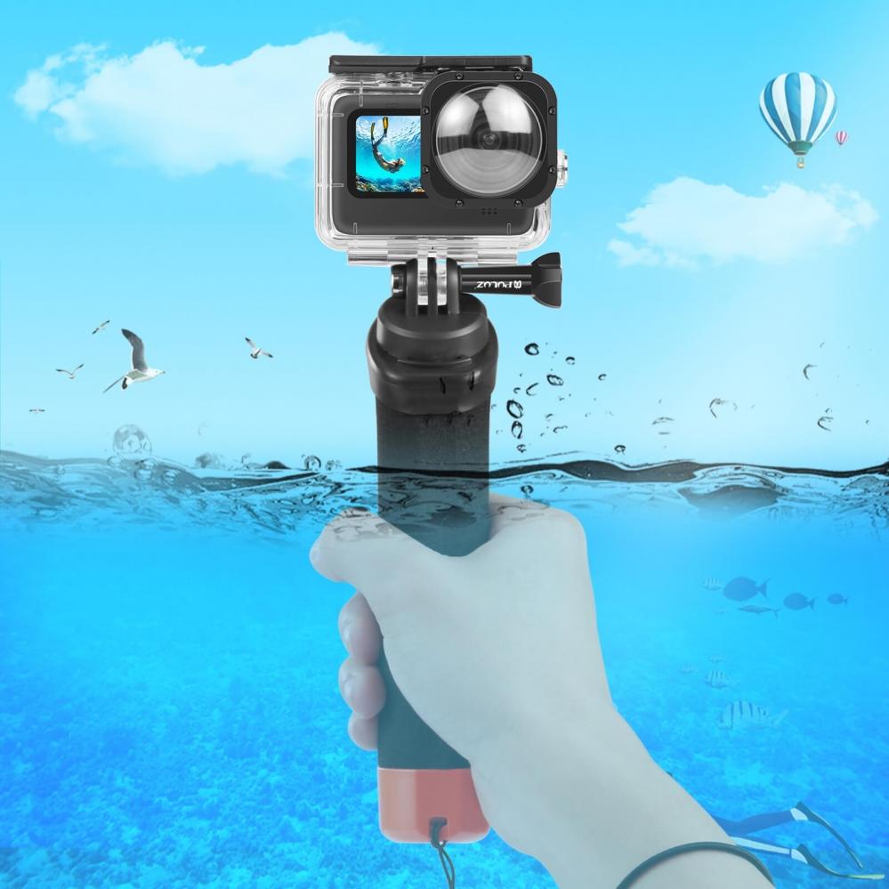 Puluz Handgrepp med flytboja för GoPro Hero10 svart/ 9/ 8/ 7/ DJI Action